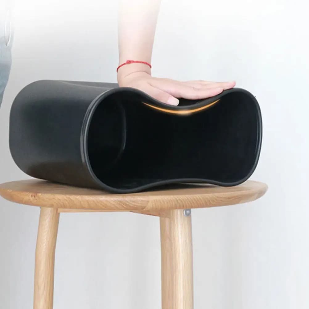 Cestino per rifiuti ignifugo da 1 pezzo, contenitore per rifiuti in plastica resistente all'usura, contenitore per rifiuti da ufficio, utile contenitore per rifiuti da ufficio