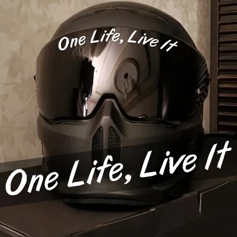 1 adesivo One Life Live It in vinile impermeabile, decorazione multicolore per casco da moto, bici, auto