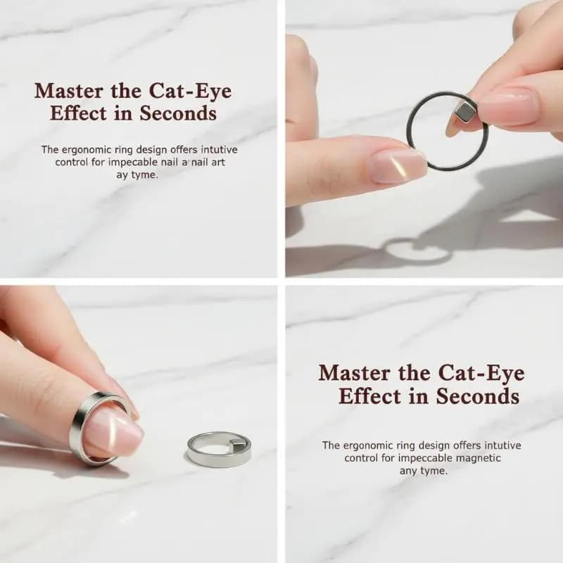 Set di Magneti per Unghie Effetto Occhio di Gatto, 1-2 Pezzi, Anelli a Y, Strumento Magnetico per Design Artistico su Gel Polish, per Salone, Casa, Progetti Fai-da-Te di Manicure
