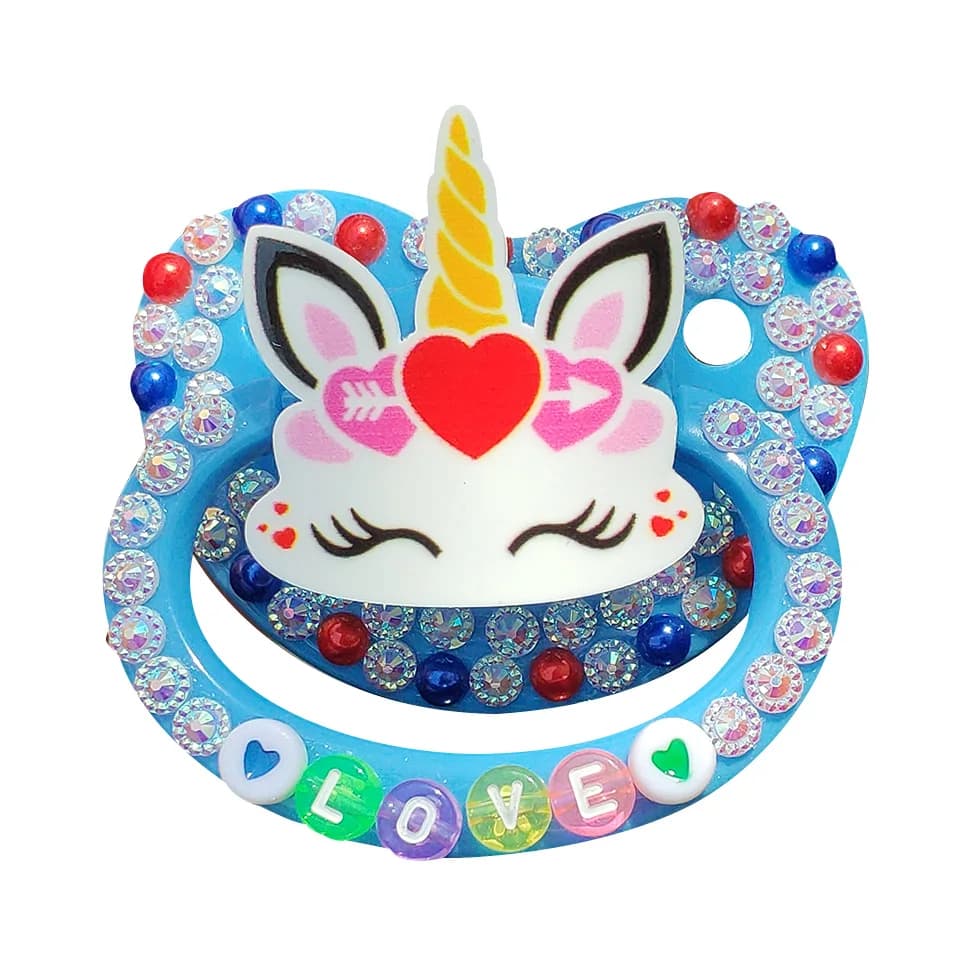 Ciuccio per bambini adulto in Silicone fatto a mano da un pezzo DDLG ciucci per bambini di grandi dimensioni Bling ciuccio succhietto per neonato adulto ragazzo