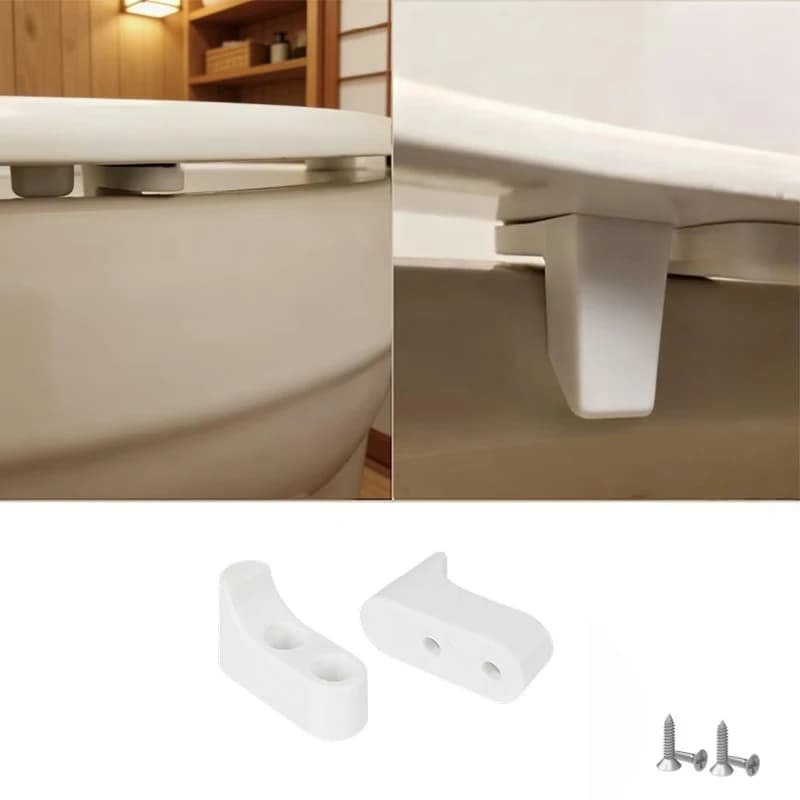 Set di 2 sedili WC antiscivolo speciali per camper, in plastica bianca con viti anti-sfondamento, per camper e motorhome