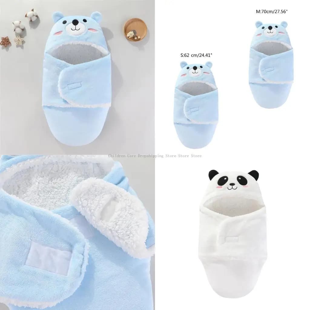 Hot blanket for baby bands, soft and cozy, baby bag. Covers with envelopes with cute print for