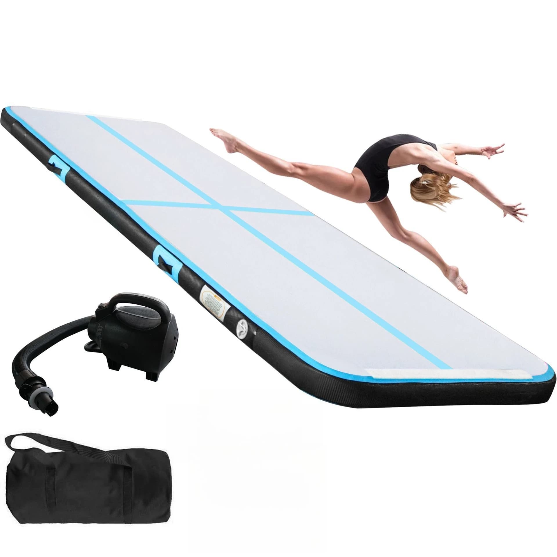 Tappetino gonfiabile per yoga, ginnastica, danza, Taekwondo, volteggio, cuscino d'aria, fitness, protezione sportiva