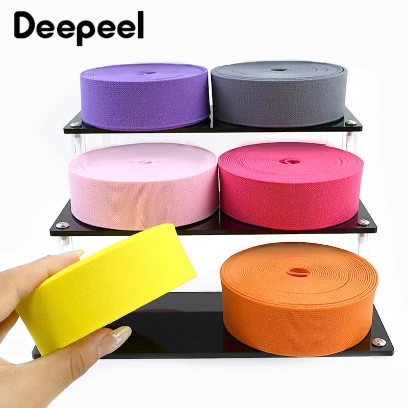 4Meters 20-50mm Nylon Elastic Band for Garment Jeans Waistband Stretch Tape Luggage Bias Binding Rubber Bands Sewing Accessories