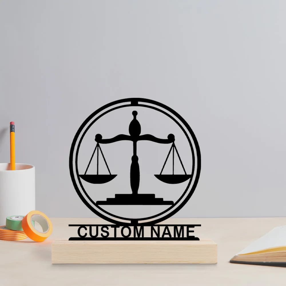 1pc Unique Personalized Metal Statue Ornaments Custom Content Equipped with Wooden Base Decorative Gifts, Metal Statue Ornaments