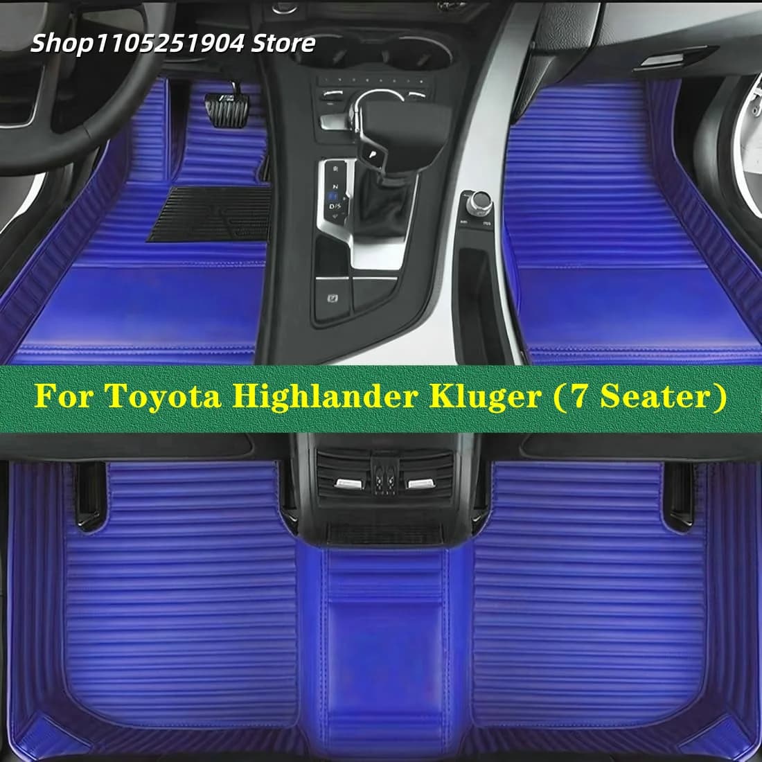 Auto Car Mats for Toyota Highlander Kluger (7 Posts) 2022 2021 2020 2019 2017 Car Mat Interior Accessories