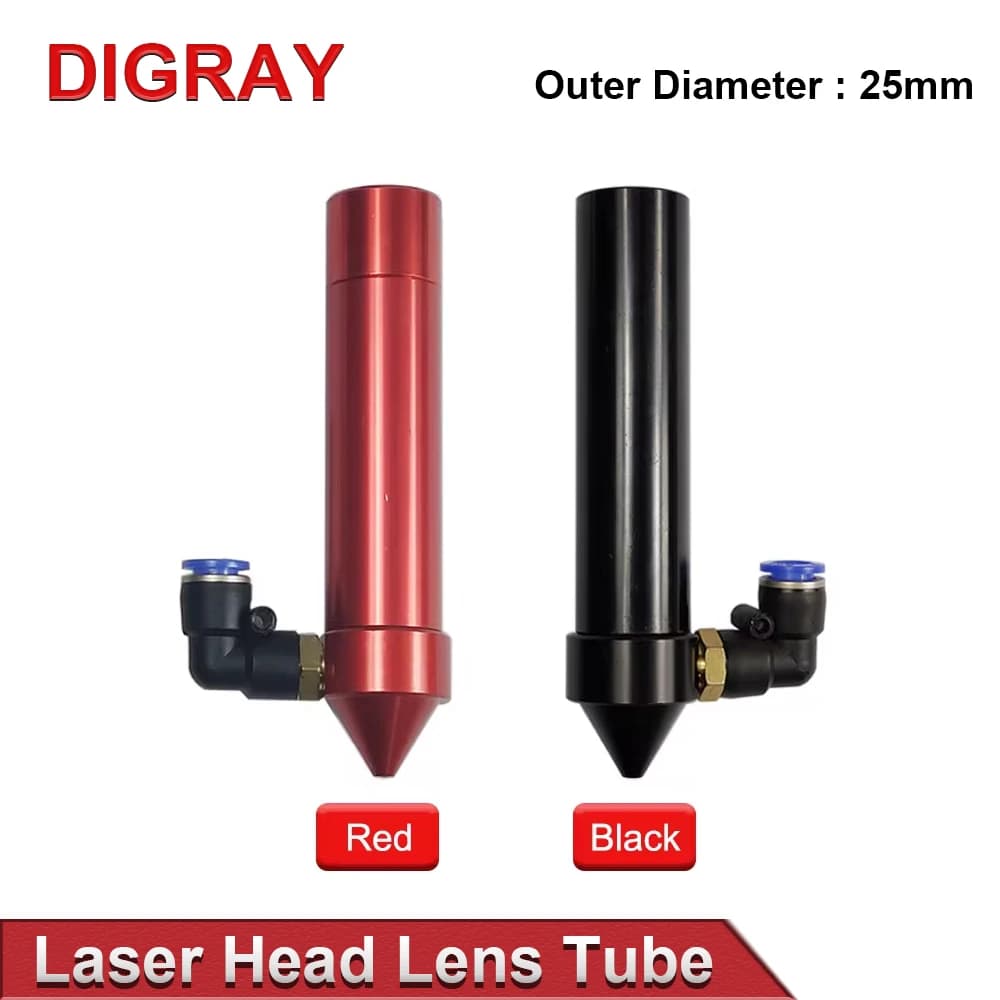 Testa laser CO2 DIGRAY, diametro esterno 25 mm, diametro interno 20 mm, lunghezza focale 50,8/63,5/101,6 mm per macchine per incisione e taglio