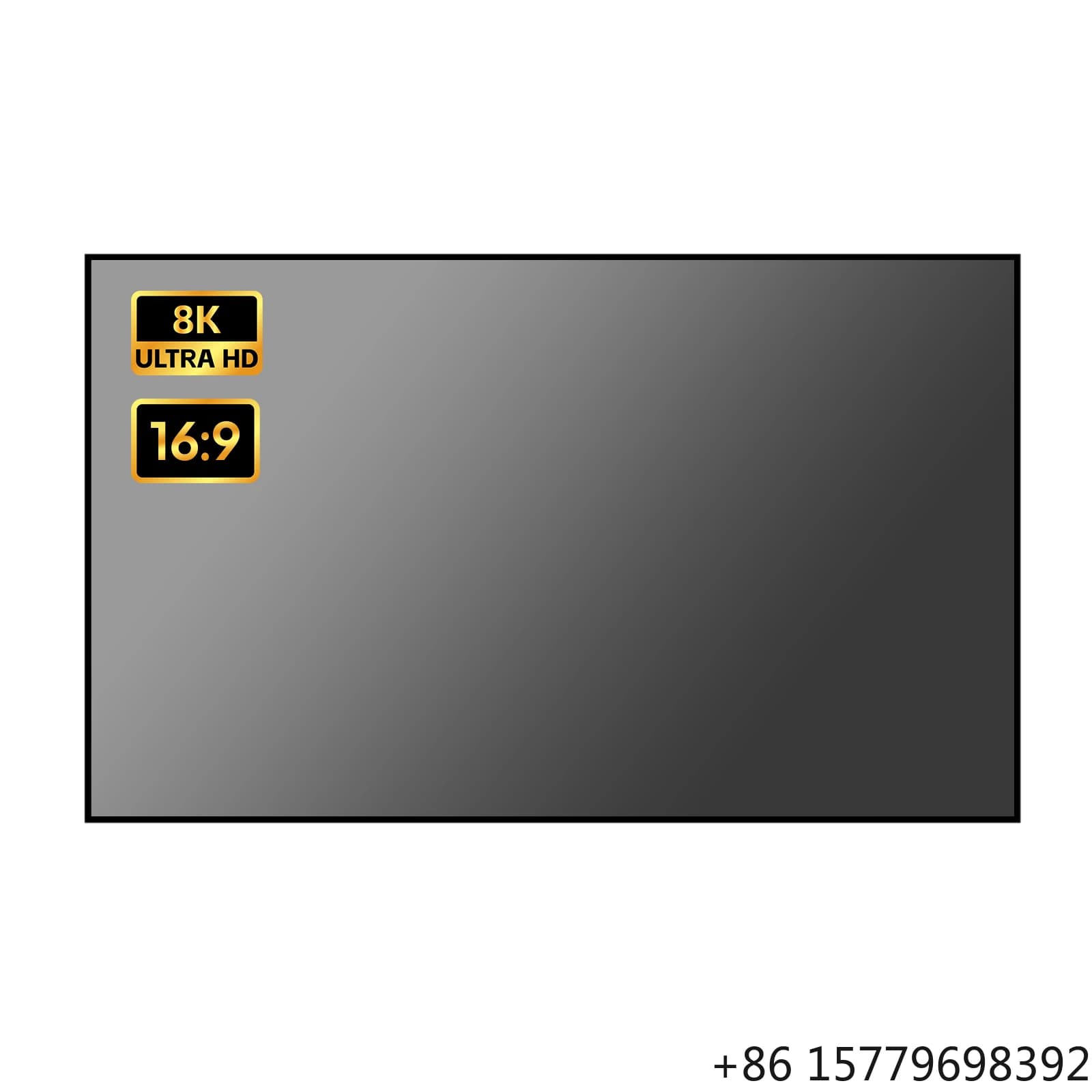 Schermo per Proiettore a Cornice Fissa 100 Pollici 8K UHD, Materiale ALR Nero Cristallino che Respinge la Luce per Home Theater e Cinema