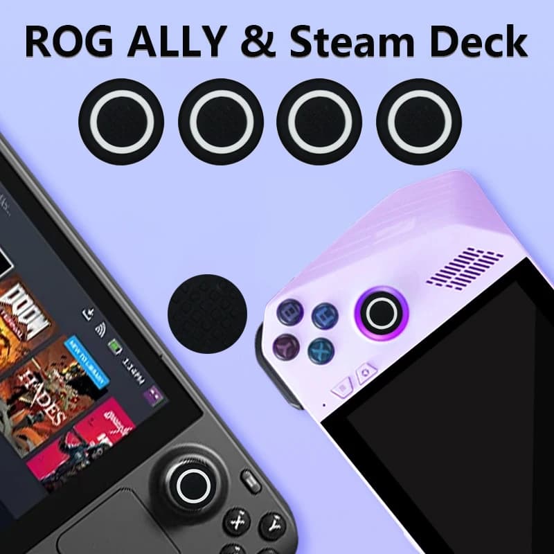 4 pezzi Joystick in Silicone Thumb Grips Protector Rocker Button Cover Caps per Steam deck & ROG Ally Console accessori di gioco
