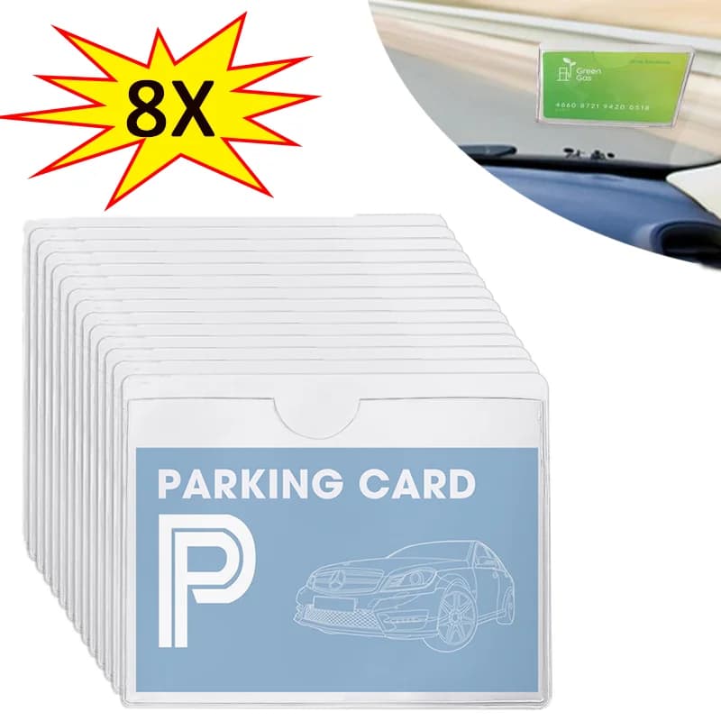 Copertina della carta Parabrezza autoadesivo in plastica Porta carte trasparente Organizzazione della copertura Etichetta della carta Tasca della carta Adesivo per auto