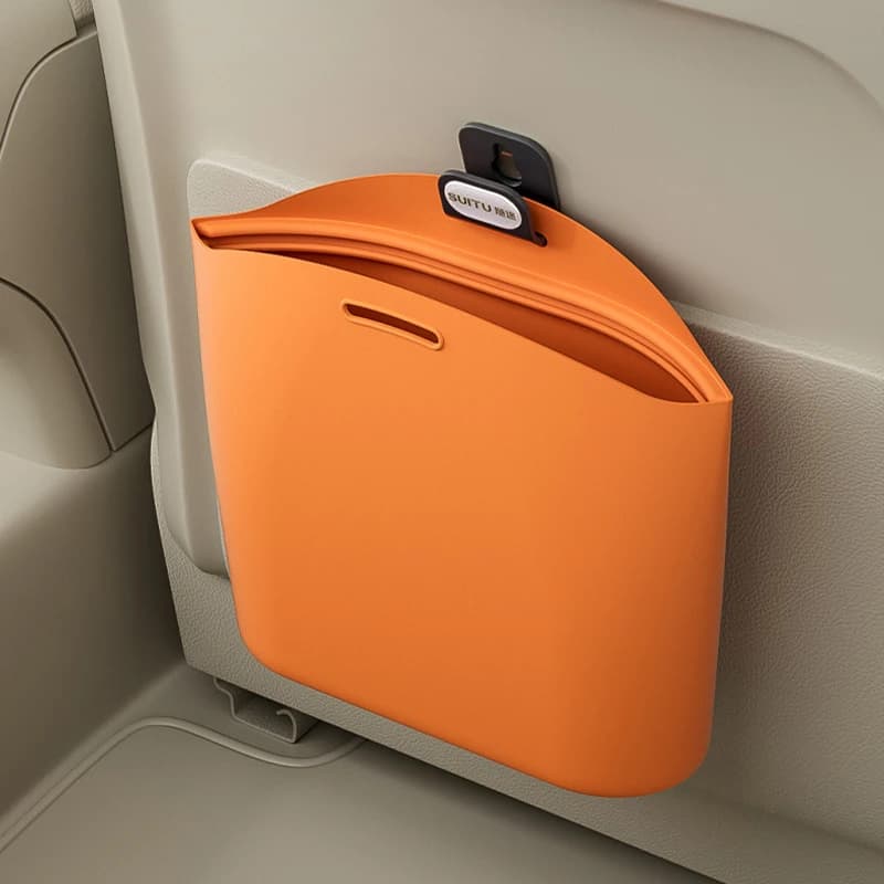Cestino per Rifiuti Auto in Silicone da 1 Pezzo, Contenitore Impermeabile per Spazzatura, Borsa Universale per Sedile Posteriore, Accessori per Auto