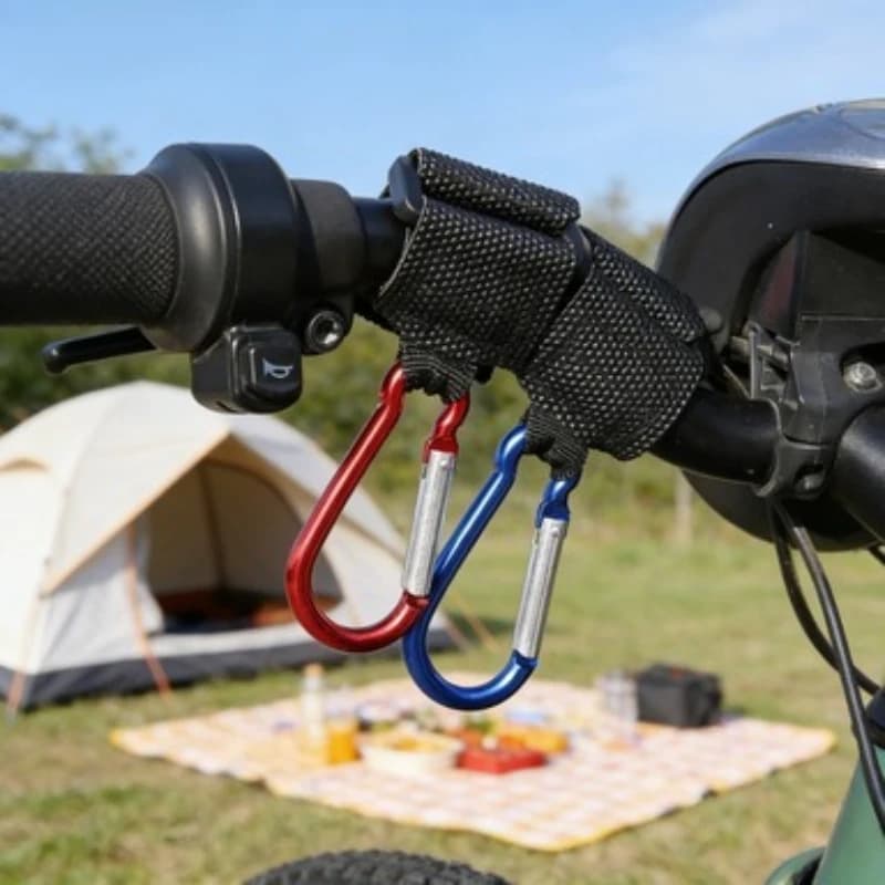 Gancio Antifurto Universale per Casco Moto, Bici, Veicoli Elettrici e Autocicli con Lucchetto - 1 Pezzo
