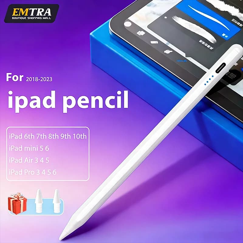 Per Apple Pencil 1 2 con Rilevamento del Palmo e Indicatore di Carica, Accessori iPad per iPad 2022 2021 2020 2019 2018 Pro 11 12.9 Air Mini, Penna Stilo