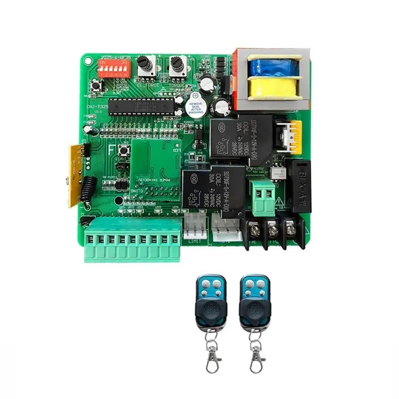 FULL-220V Sliding Gate Motor Control Board Electric Door Motor Circuit Board Smart Door Module 433Mhz Remote Control