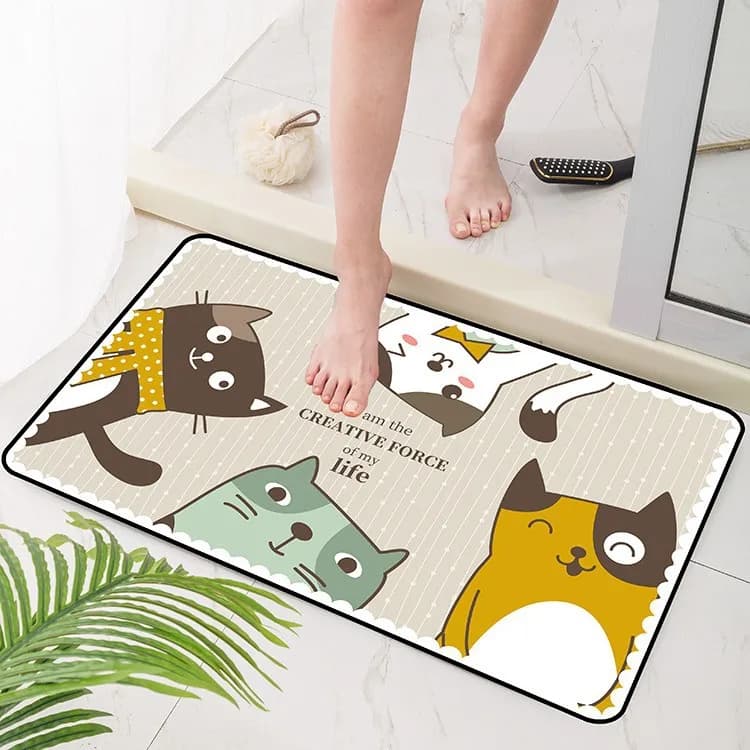 VIKAMA Cartoon entrance carpet for bathroom, bedroom, full bed, bedside table, climbing mat, yoga mat, home decoration