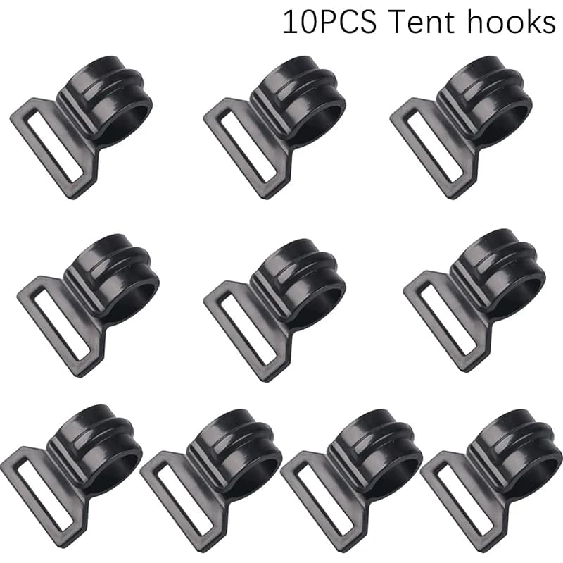 Pack of 10 Windproof Clips for Curtains, Plastic Hooks for Camping, Camping Tent Tools and Caravans