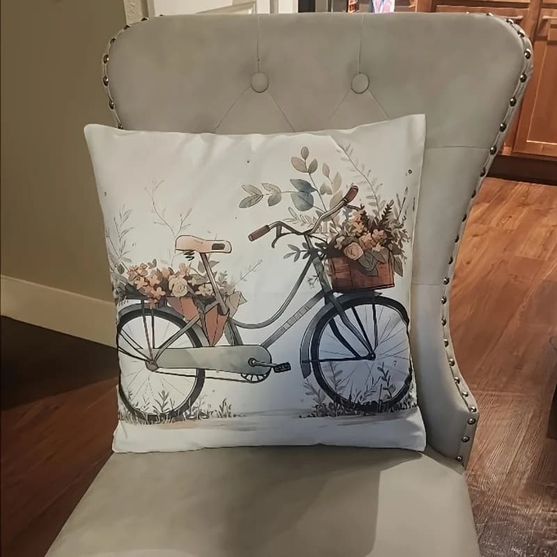 Fodera per cuscino modello bicicletta senza imbottitura, fodera per cuscino moderna in tessuto per la casa, per divano, soggiorno