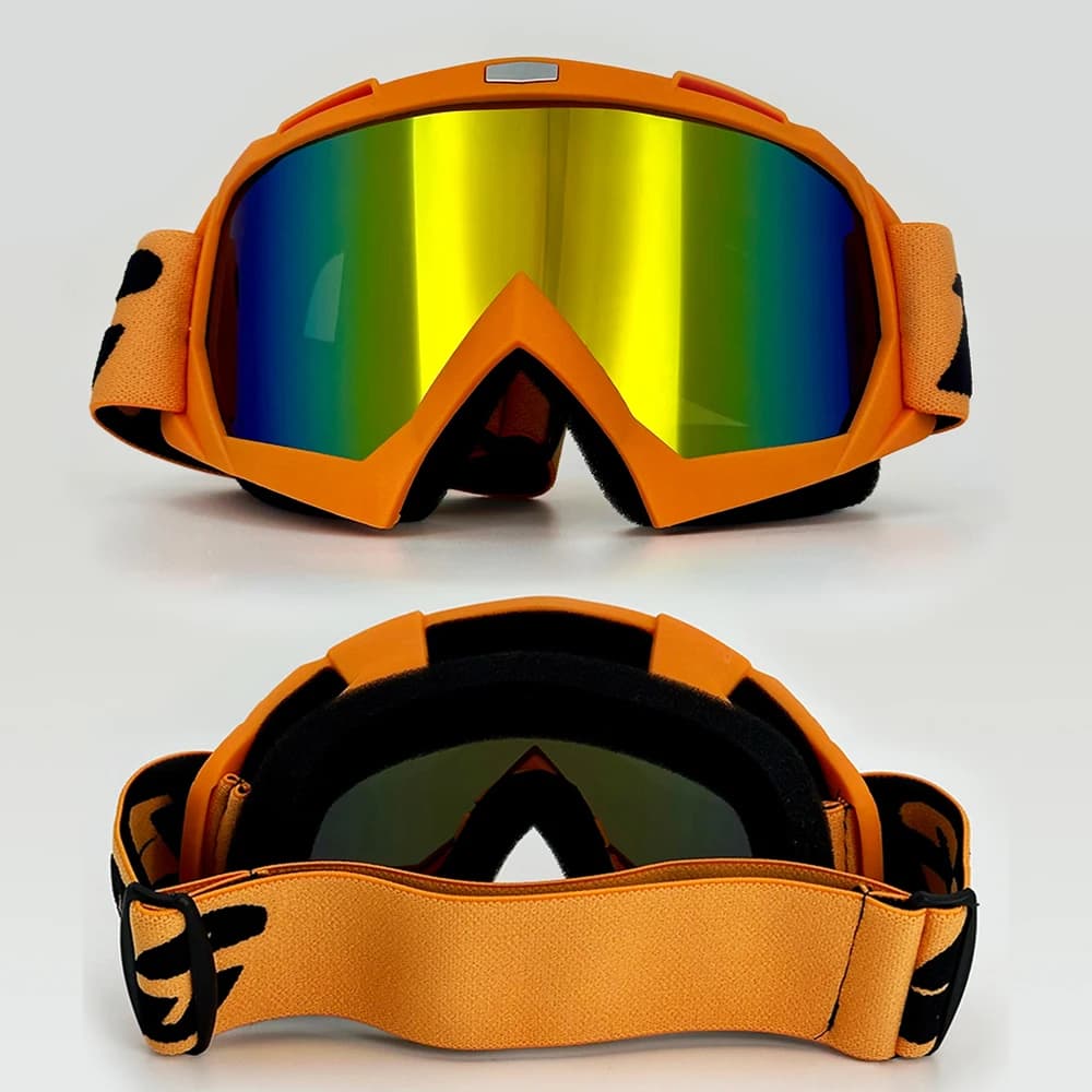 Occhiali da Moto 100% Protezione, Occhiali Motocross per Dirt Bike ATV MX MTB Sci, Antivento Antipolvere Antiappannamento, Unisex