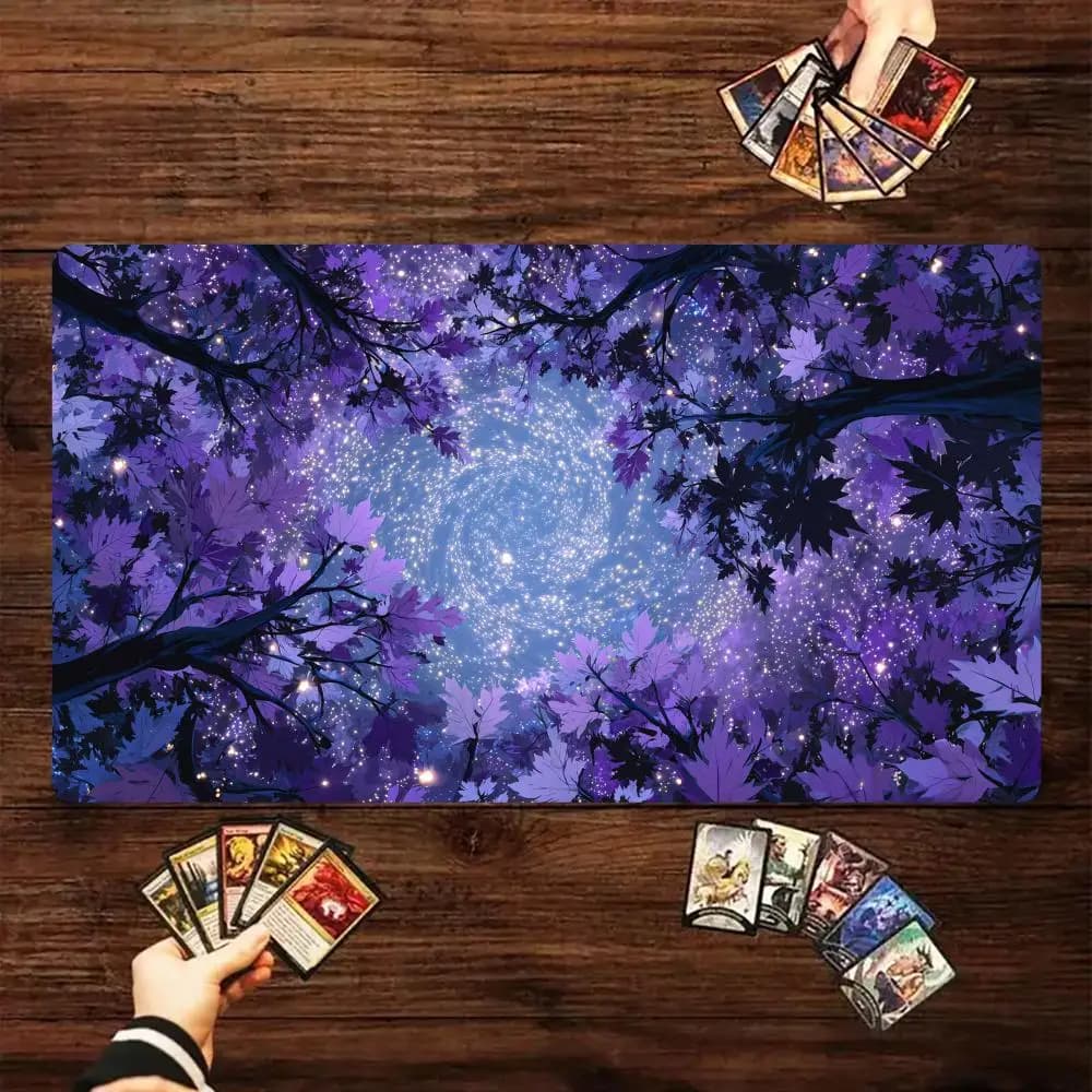 Tappetino da Gioco MTG Romantico Mare Stellato, Base Antiscivolo 35X60CM, Tappetini da Gioco per TCG