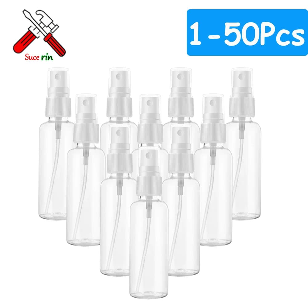 100/60/30/10ml Bottiglie Vuote Riutilizzabili Mini Bottiglie Spray Trasparenti Atomizzatore di Profumo di Plastica Dispenser Trasparente Portatile Da Viaggio