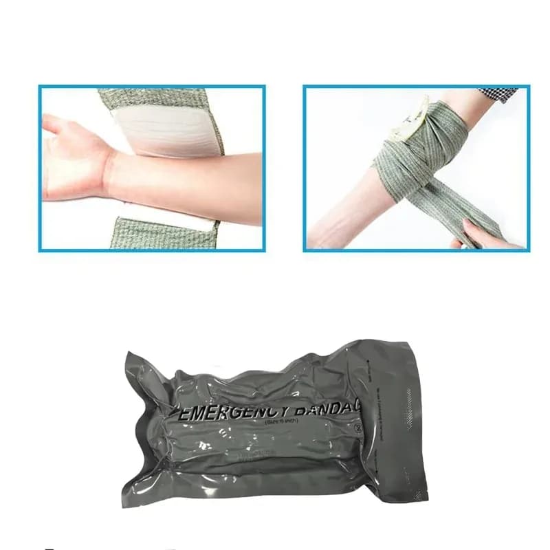 Kit di pronto soccorso medico con benda israeliana 4/6 pollici per protezione di emergenza e sicurezza per campeggio, escursioni e pronto soccorso per ferite all'aperto