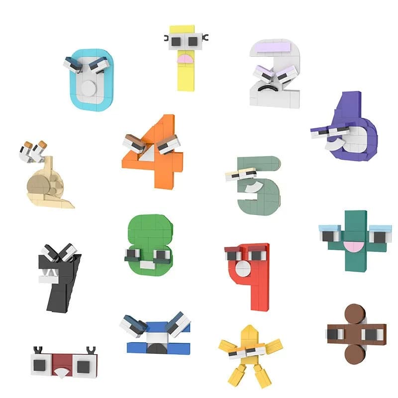Creativo MOC Numero Lore Alfabeto Animale del fumetto 0-9 Numero Building Block Set Educazione Numberblock Bambola per bambini Regalo per bambini