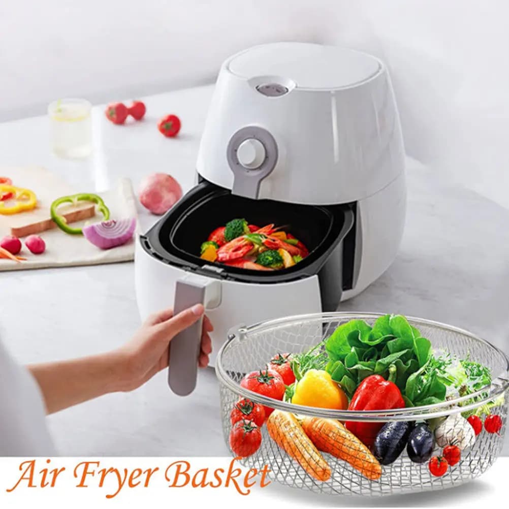 1Pcs Rust Proof Stainless Steel Oven Mesh Tray Multi Use Electric Oven Net Basket for Air Fryer Dehydrator Drying Roasting Food
