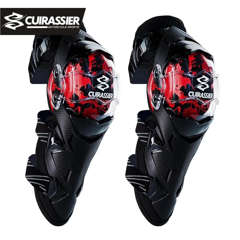 CUIRASSIER Ginocchiere per moto Giunti di movimento Ginocchiere Ventilazione Protezione tibia Moto Motocross Equipaggiamento protettivo