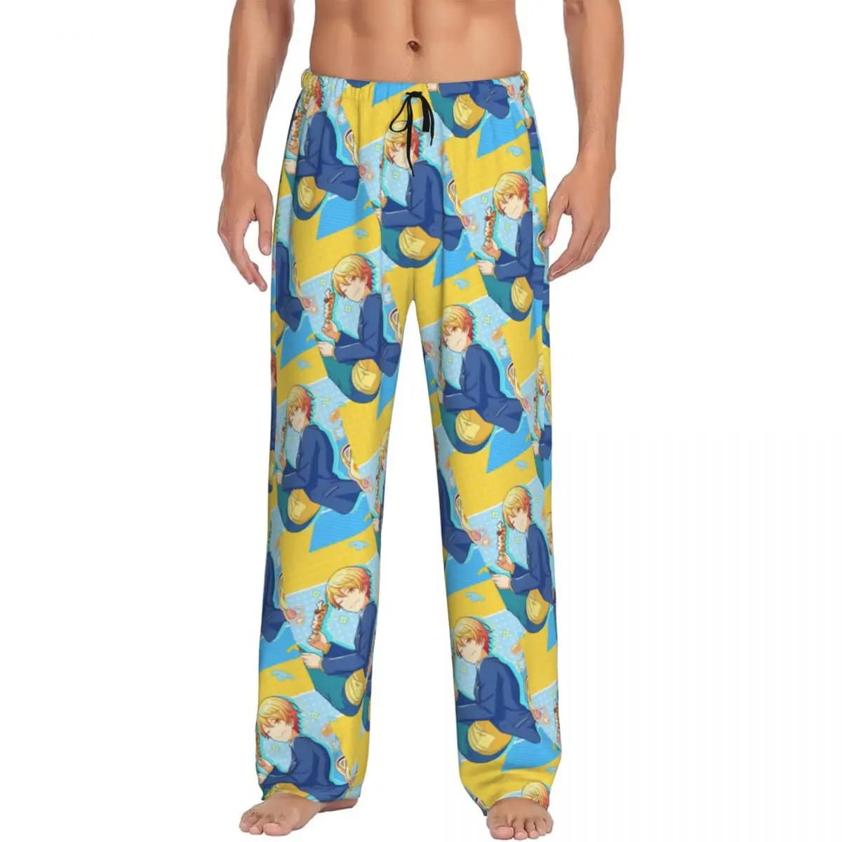 Pantaloni pigiama personalizzati Tsukasa Anime Tenma per uomo Sleepwear Lounge Sleep Bottoms elasticizzati con tasche