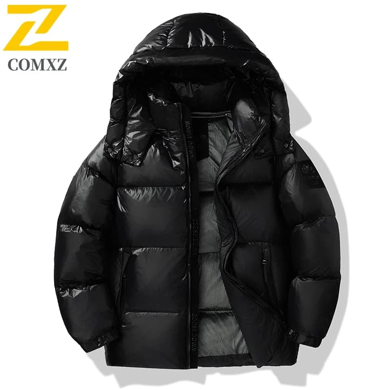 Black Design White Duck Down Jacket Ultralight Five Grids Thick and High Inflatable For Man 2026 Winter Down For Couple
