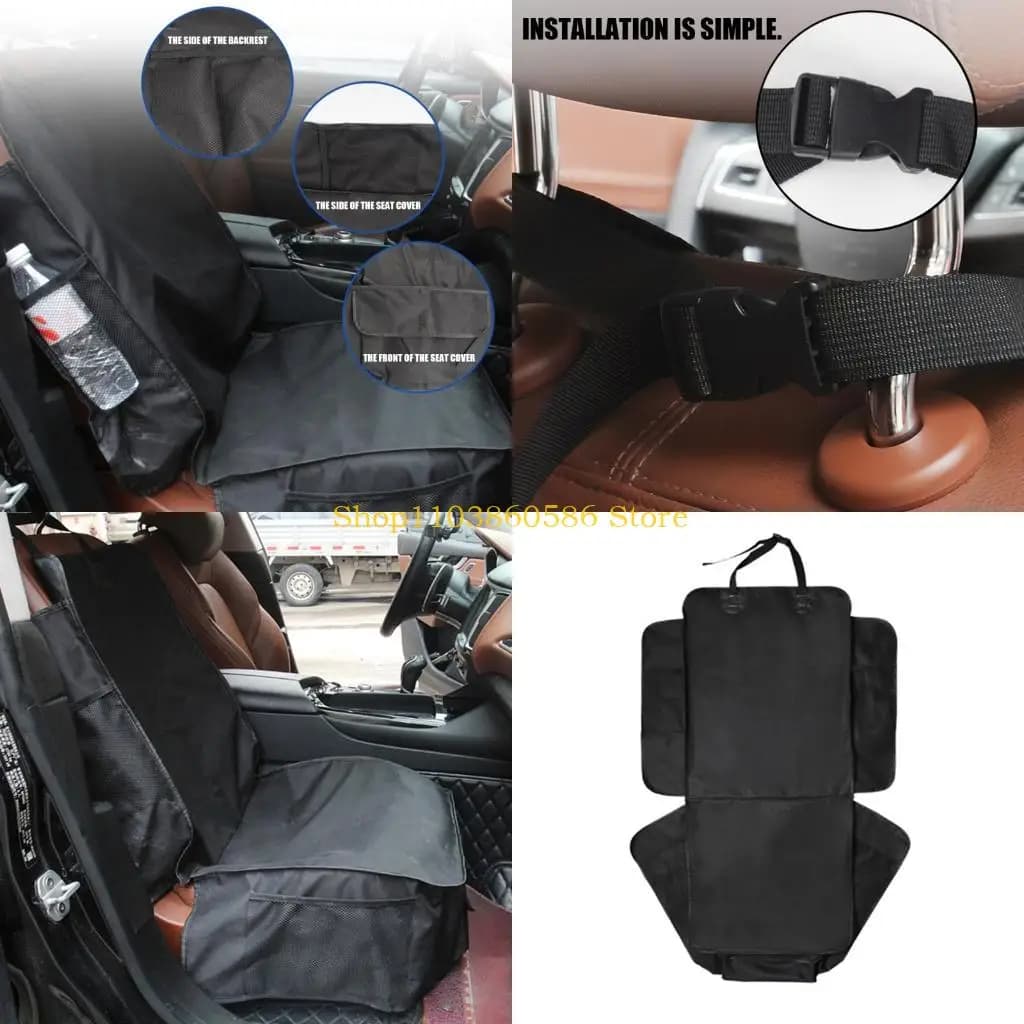 242A Car Protector Cover For Dogs With Attached Storage Bags Easy To Maintain And for Most Vehicles For Hassle Less Use