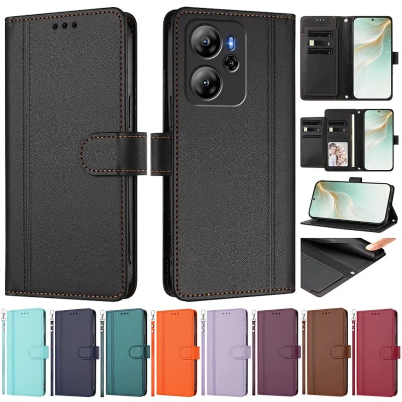 Leather Flip Case For Blackview Oscal Tiger 12 Tiger12 13 8 Oscal Flat 2 2C FLAT 1C Case Luxury Multi 9-Card Wallet Holder Cover