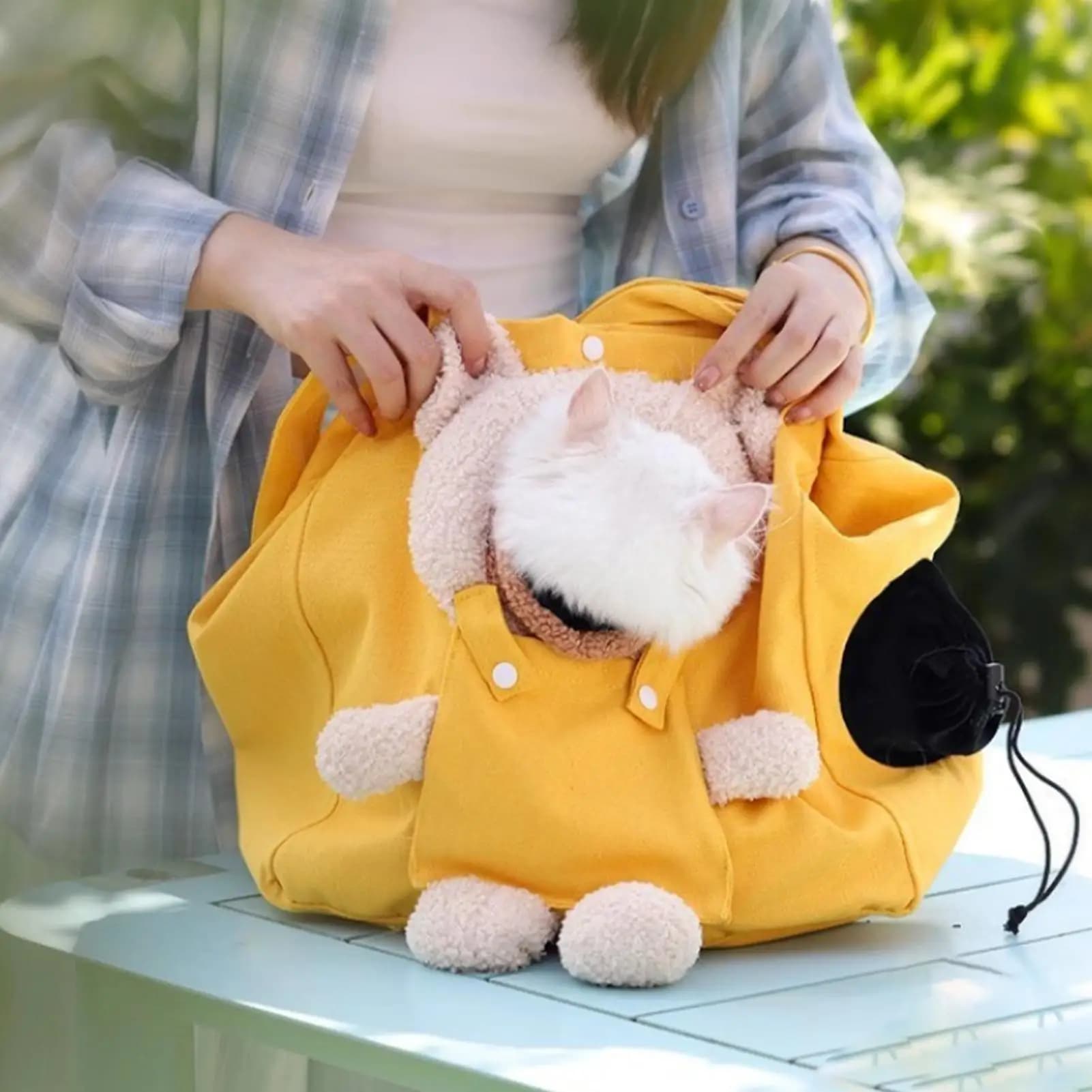 Borsa da trasporto pieghevole per animali domestici con foro di ventilazione Borsa da trasporto portatile per cani e gatti per cuccioli di gattino Piccolo animale domestico Escursionismo da campeggio all'aperto