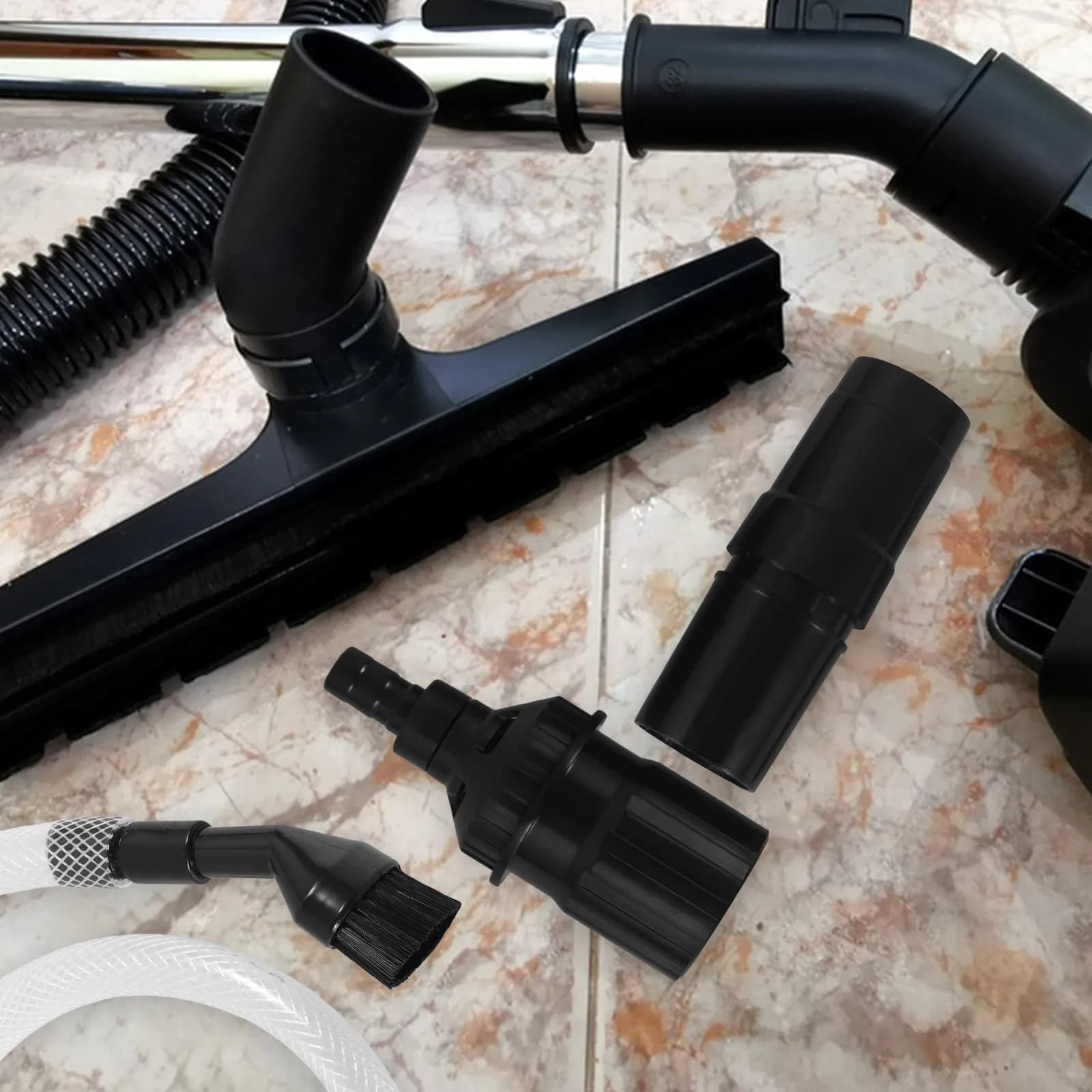 Set Universale di Accessori per Aspirapolvere, Spazzola Resistente per Pulizia Profonda di Auto, Casa e Ufficio