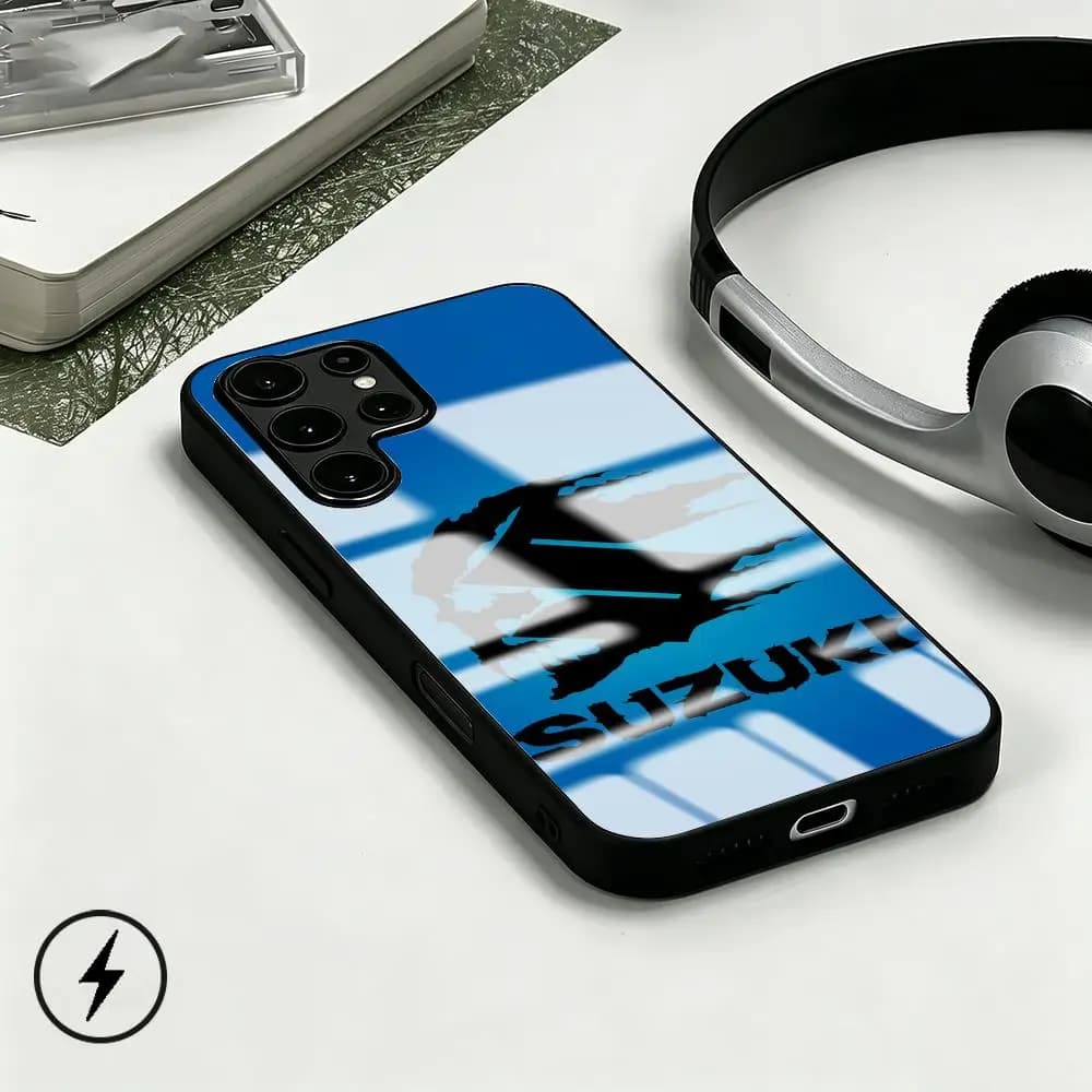Supercar Suzuki-Now logo Phone Case For Samsung S26 S25 S24 S23 S22 S21 S20 Plus Ultra Note20 Glass Magnetic Case