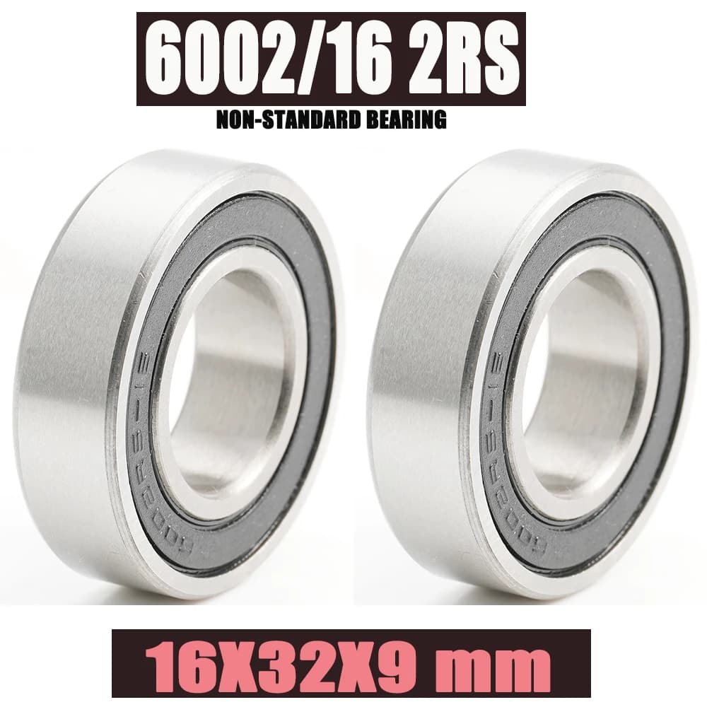 4PC 6002-2RS Cuscinetti a sfere non standard 16329 16*32*9 mm 6002RS 6002/16 RS Interno 16mm