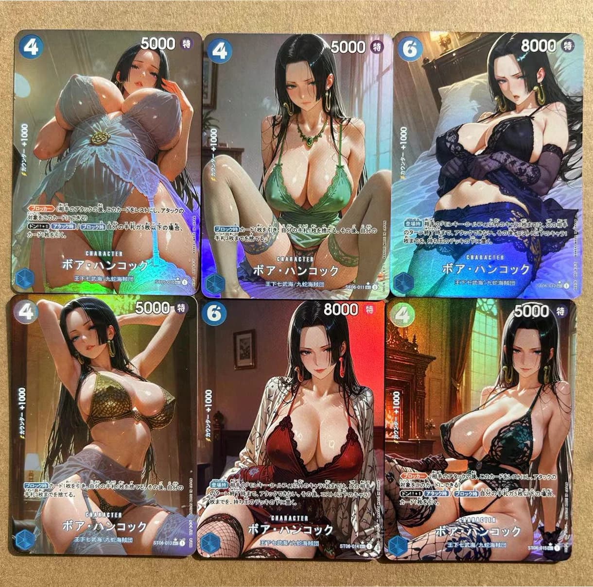 6 Pz/set Fai Da Te One Piece Boa Hancock Nami Nico Robin Auto Controllo Raccogliere Firma Trading Flash Card Anime Regalo Del Fumetto