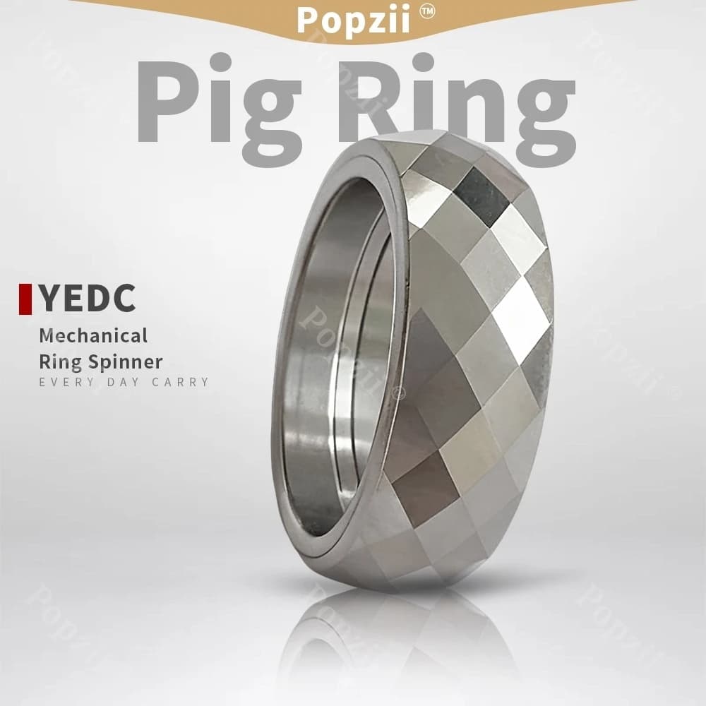 YEDC Anello di maiale Anello meccanico Spinner Adulti Giocattolo antistress Fidget Spinner Punta delle dita Giroscopio Trottola Agitarsi giocattoli