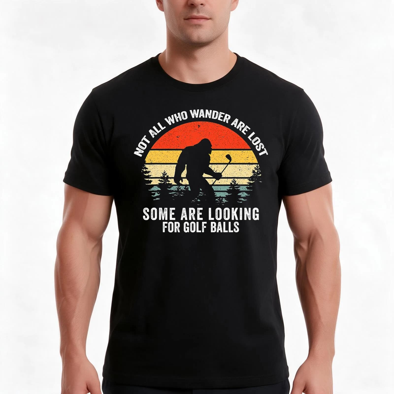Not All Who Wander Are Lost Some Are Looking For Golf Balls Shirt T-Shirt, Summer Casual Cotton Tee, Oversized Streetwear Tops