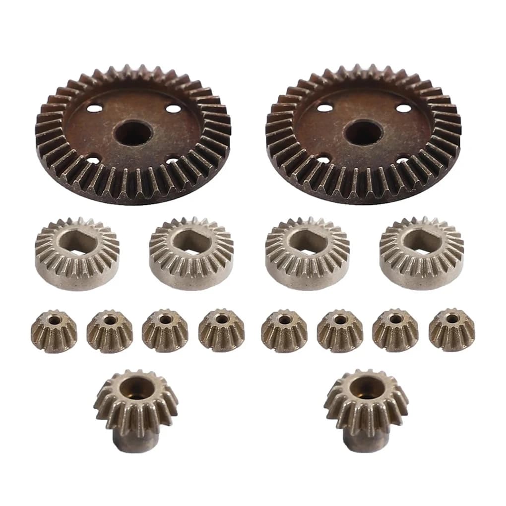 RCGOFOLLOW 16 pezzi ingranaggi in acciaio temprato per 1/18 Rc Gear Wltoys A949 A959 A969 A979 K929 RC parte di auto RC accessori auto