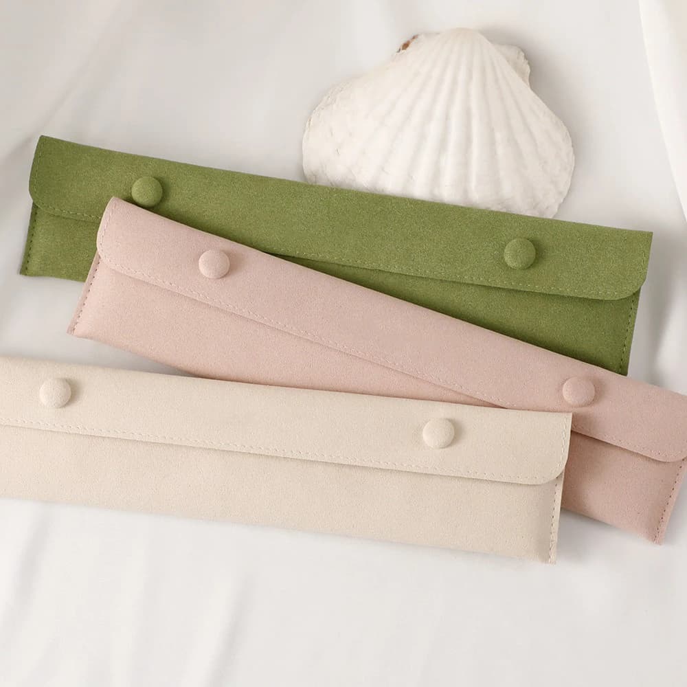 Borsa portaoggetti per gioielli in microfibra Borsa da viaggio per donna Collana portatile con ciondolo Bracciale Organizzatore Custodia per esposizione Borsa per imballaggio di gioielli