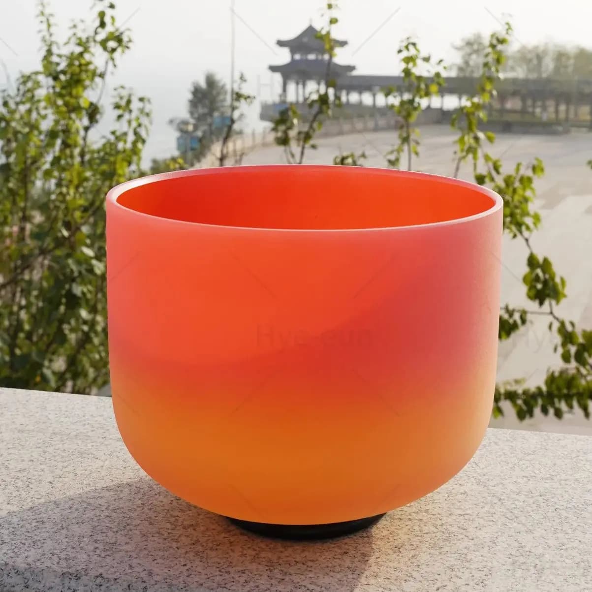 Hye-eun Rainbow 8inch 440hz/432/528hz Crystal Singing Bowl Chakra Meditation Musical Instruments for Spiritual Mindfulness
