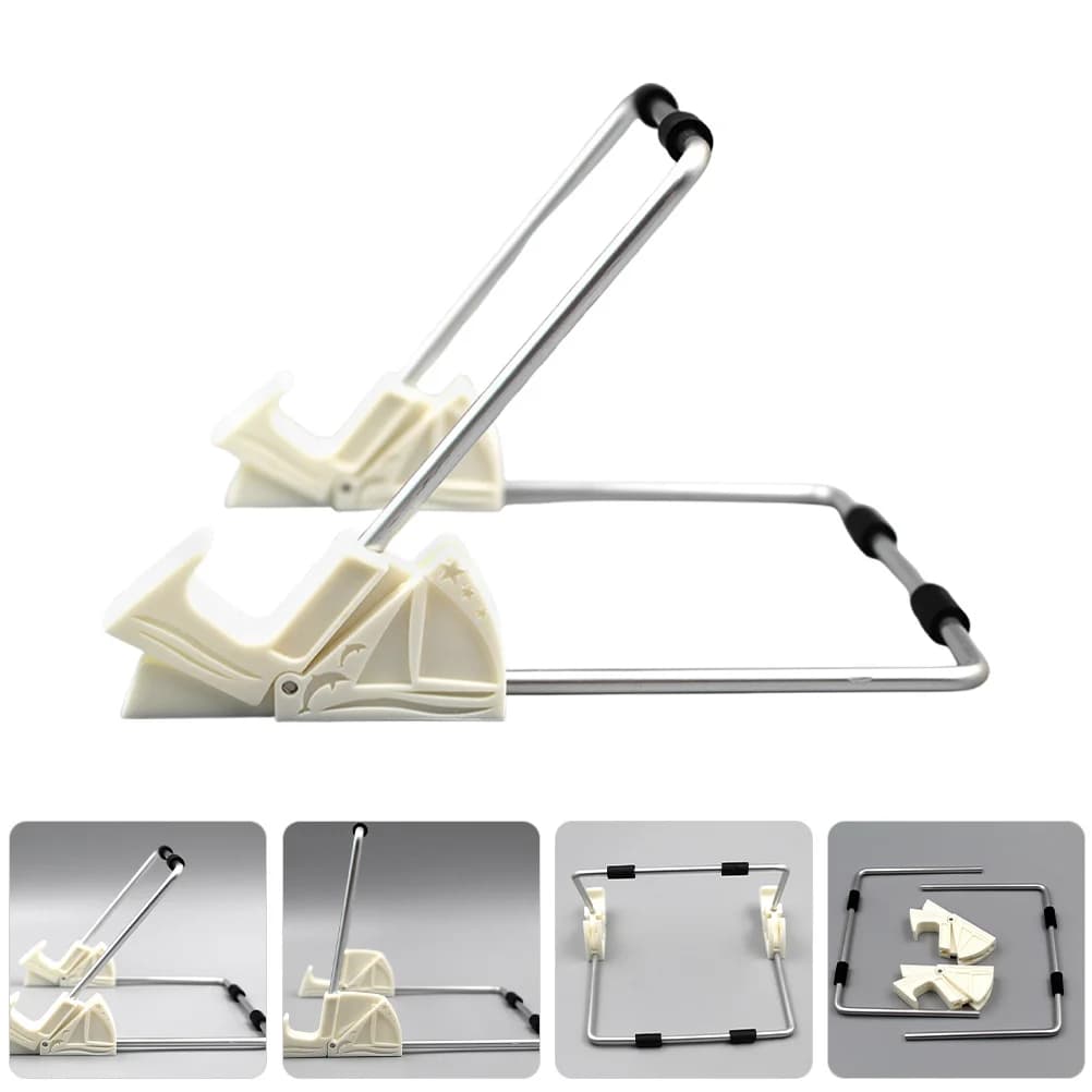 Sturdy Aluminum Alloy Whiteboard Stand Adjustable Angle Portable Tablet Holder for Desk Laptop Phone Book Display Stand