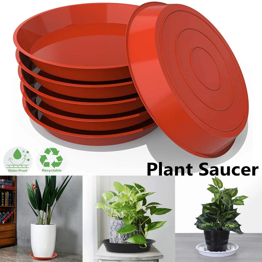 3Pcs Garden Round Flower Pot Drip Trays Plastic Tray Saucers Indoor Outdoor Plant Saucer