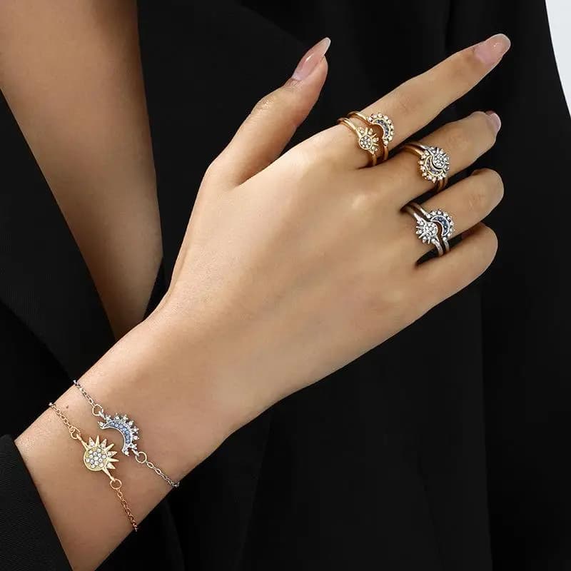 2 pezzi catena di moda per uomini e donne regali di buon amico nuovo metallo magnetico sole luna coppia collana gioielli di tendenza