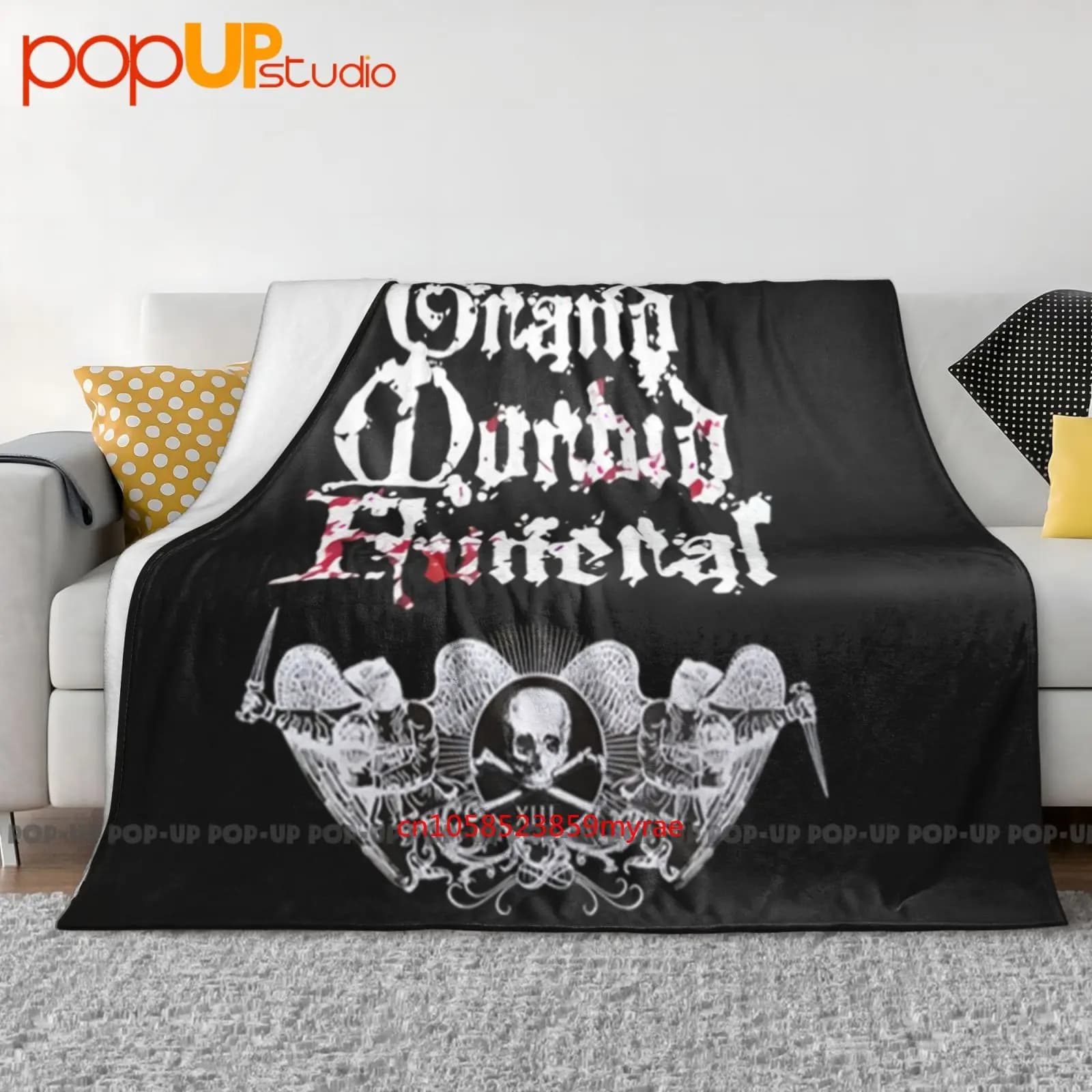 Bloodbath - Grand Morbid Funerale Ss Entombed Dismember Katatonia Coperta ultra morbida Trapunta Copridivano invernale Copridivano