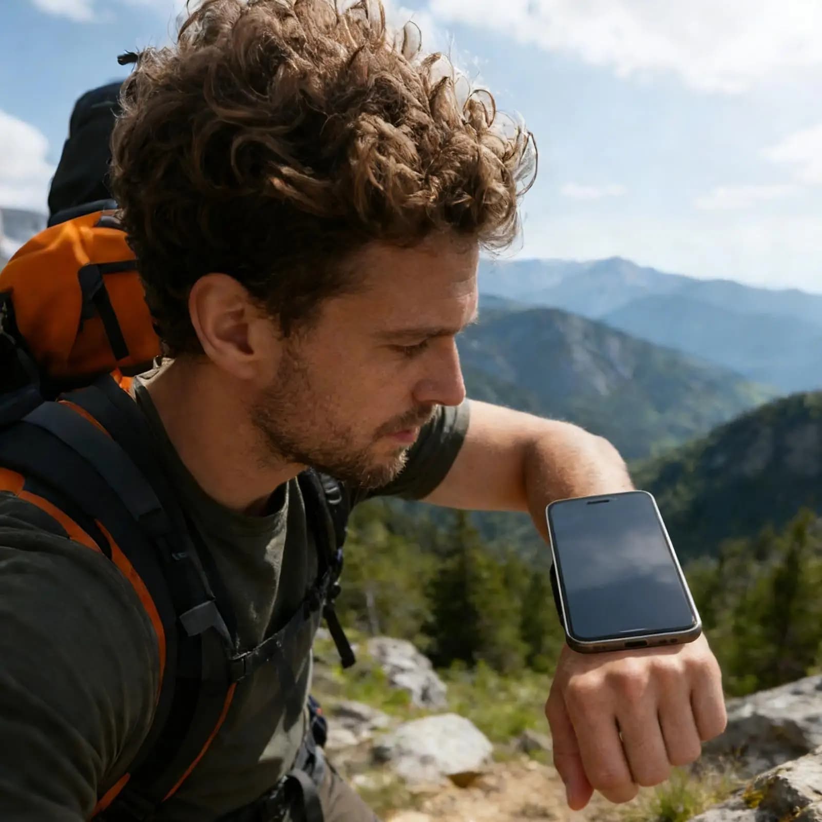 Cinturino da polso per telefono, cinturino magnetico per smartphone, supporto per telefono da corsa, per esercizi, ciclismo, escursionismo, allenamento, passeggiate