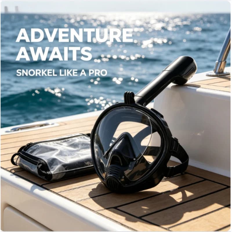 Full Face Snorkeling Mask Anti Fog Safe Breathing Adult Underwater Diving Mask Set for Outdoor Swimming Scuba Snorkel
