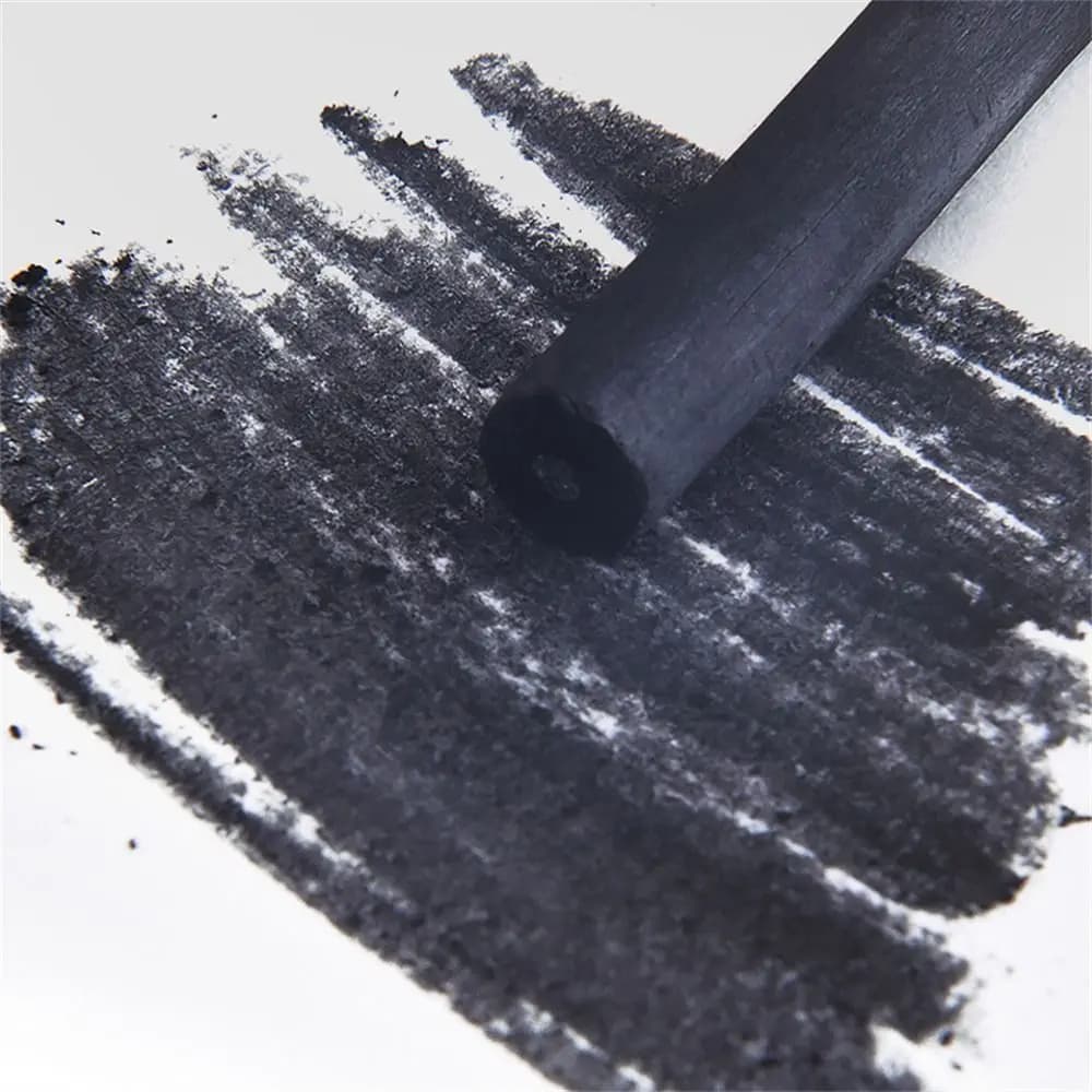 Black Color Charcoal Sticks Vine Charcoal Strong Color Charcoal Bars Comfortable Feel Willow Charcoal Drawing Charcoal Pencils