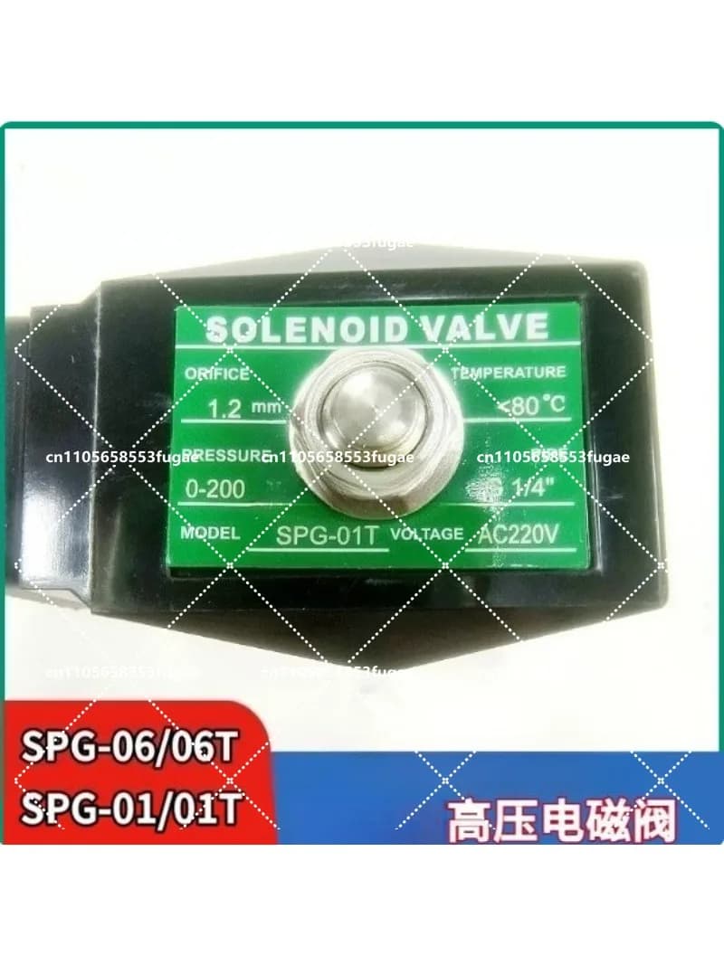 Valvola Solenoide ad Alta Pressione, in Acciaio Inossidabile, 100 kg 200 kg Normalmente Aperta Normalmente Chiusa SPG-01 SPG-06